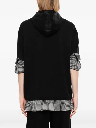 We11 Done Layered-design T-shirt In Black