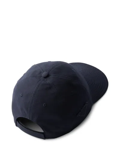 Prada Technical Fabric Baseball Cap In Black