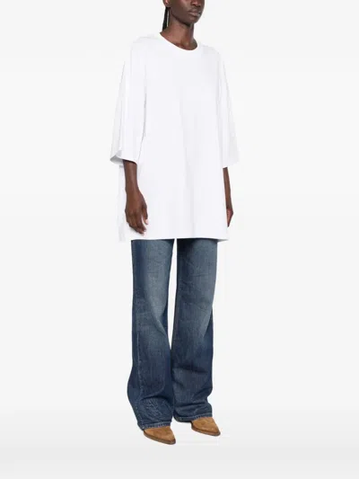 Haikure Gabrielle Oversize Open Back Cotton T-shirt In White
