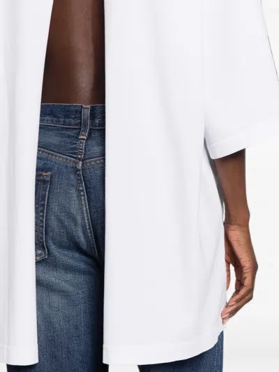 Haikure Gabrielle Oversize Open Back Cotton T-shirt In White