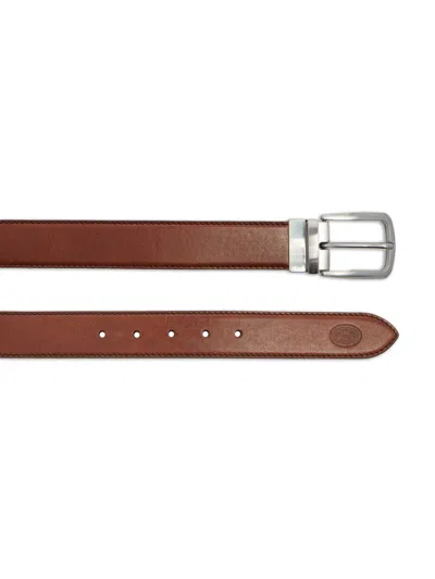 The Bridge Reversible Leather Belt In Pattern