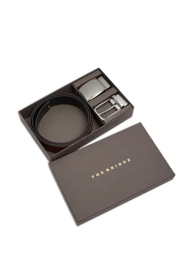 The Bridge Reversible Leather Belt In Pattern