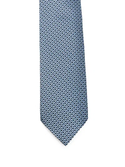 Tom Ford Micro-patterned Tie In Blue