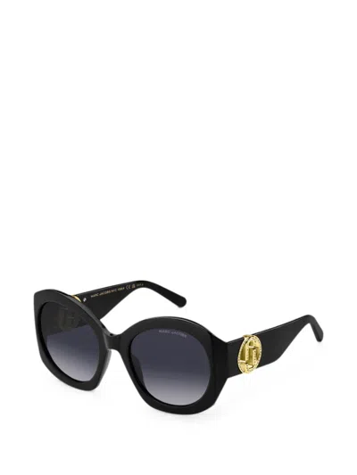 Marc Jacobs Round-frame Sunglasses In Black