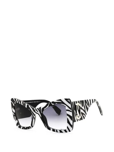 Marc Jacobs Zebra-print Cat-eye Frame Sunglasses In Multi