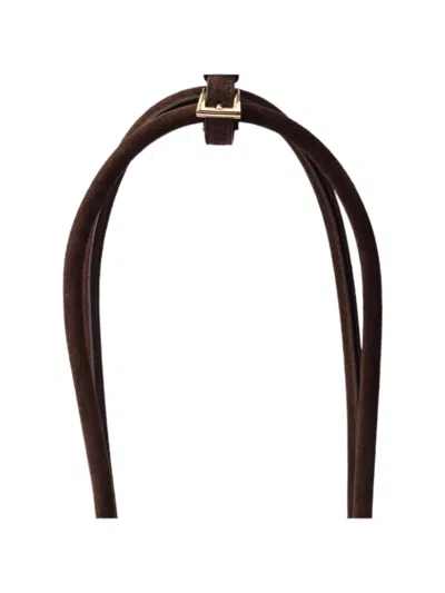 Prada Suede Shoulder Handbag With Adjustable Strap In Brown