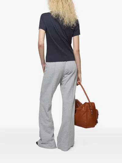 Acne Studios Logo-embroidered T-shirt In Blue