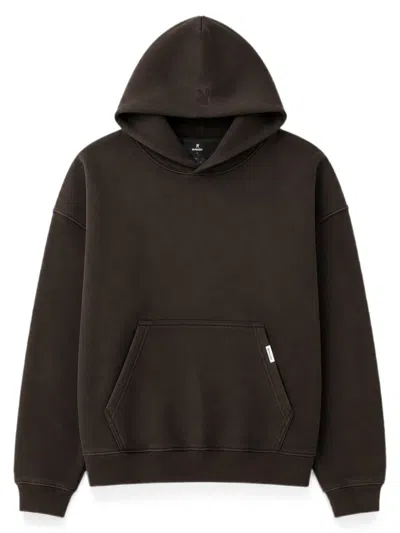 Represent Logo-embroidered Pouch-pocket Hoodie In Brown