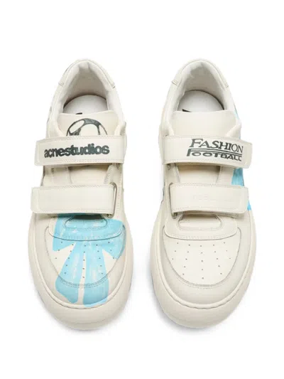 Acne Studios Touch-strap Platform Sneakers In Multi