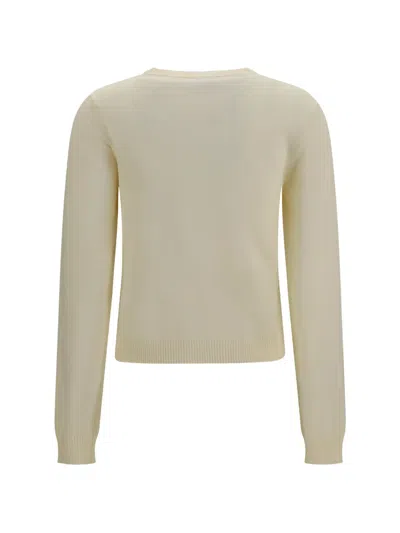 Ganni Diamond-pattern Cotton Cardigan In Neutral
