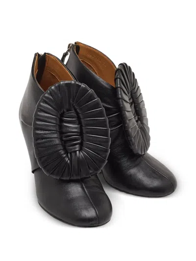 Pre-owned Loewe Leather Ankle Boots In Black