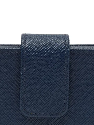 Pre-owned Prada Logo-detail Wallet In Blue