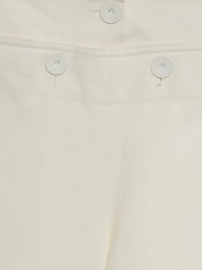 Pre-owned Max Mara Buttoned Flared Jeans In White
