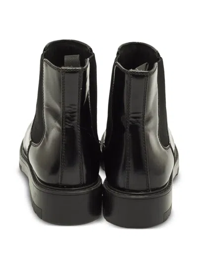 Pre-owned Prada Elasticated Side-panel Chelsea Boots In Black