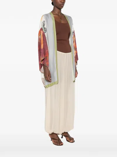 Anna Molinari Floral-print Open-front Jacket In Multi