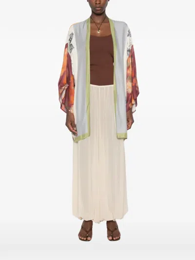 Anna Molinari Floral-print Open-front Jacket In Multi