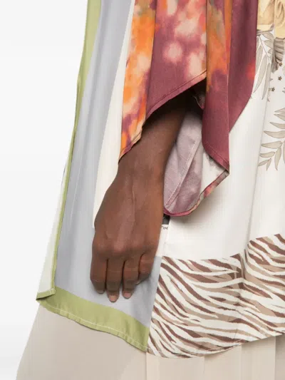 Anna Molinari Floral-print Open-front Jacket In Multi