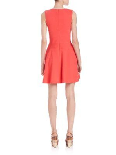 Shop Diane Von Furstenberg Citra Fit & Flare Dress In Ocean Coral