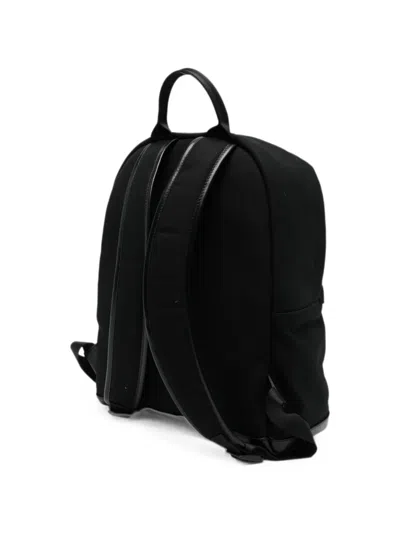 Balmain Slogan-print Backpack In Black