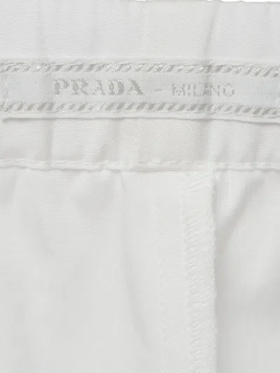 Pre-owned Prada Elasticated-waist Pajama Pants In White