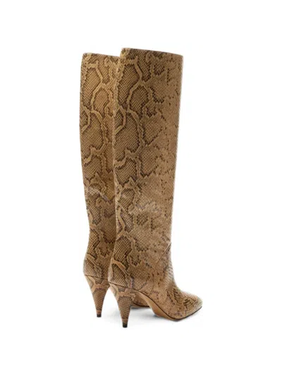 Casadei Venus Basilisco Python-print Boots In Multi