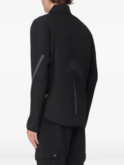 Ea7 Logo-print Packable Jacket In Blue