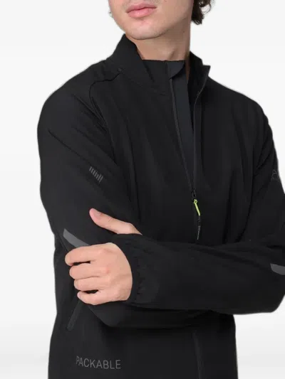 Ea7 Logo-print Packable Jacket In Blue