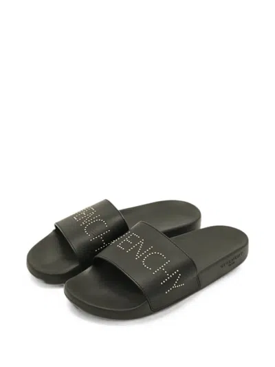Pre-owned Givenchy Stud-embellishment Leather Sandals In Black