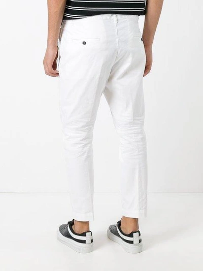 Shop Dsquared2 - Tapered Cargo Trousers  In White