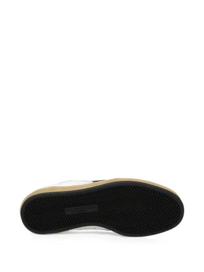 Philippe Model Glitter-patchwork Leather Sneakers In White