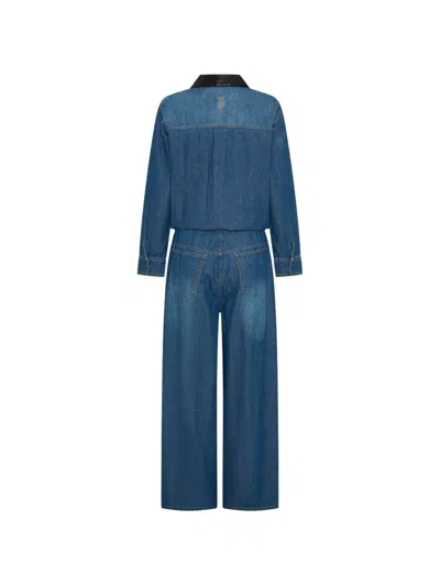 One Teaspoon Izzy Drawstring Jumpsuit In Blue