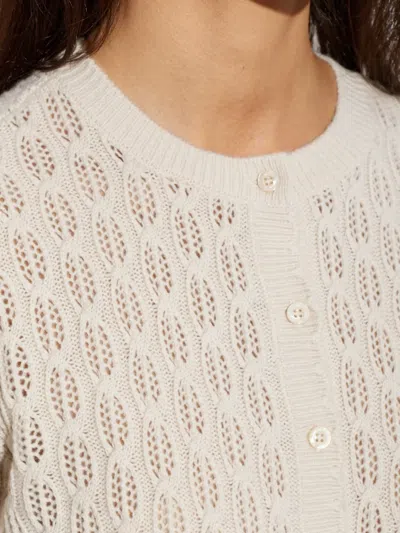 Frame Womens Oatmeal Heather The Clover Cashmere And Wool Cardigan In Neutral