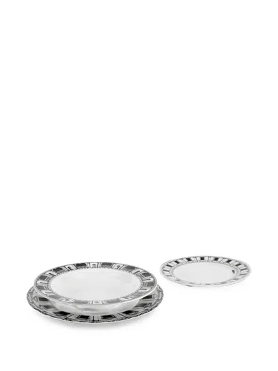 Fornasetti Architectural-print Dinnerware Set In Black