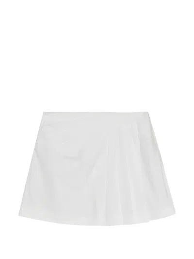 Simkhai Devlin Pleated Mini Skort In White In White