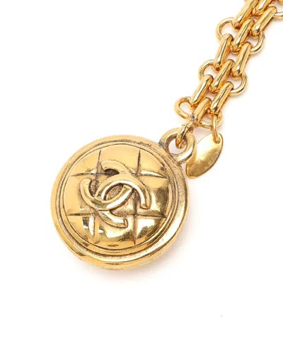 Chanel Coco Mark Key Ring In Gold