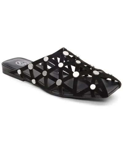 Ash Bone Stud-embellished Cut-out Sandals In Black