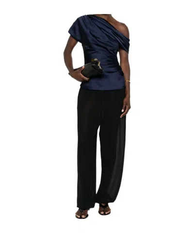 Simkhai One-shoulder Draped Top In Blue