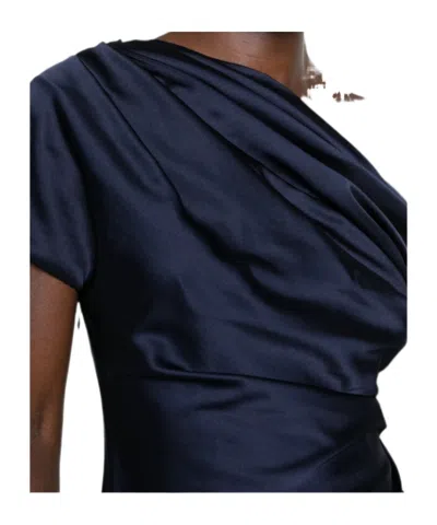 Simkhai One-shoulder Draped Top In Blue