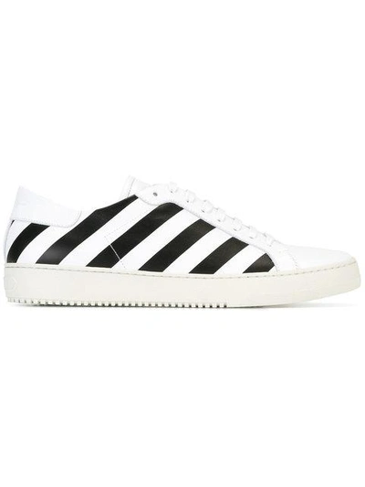 Shop Off-white Classic Diagonals Sneakers