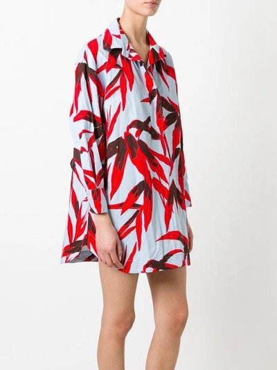 Shop Marni Printed Shirt Dress - Multicolour