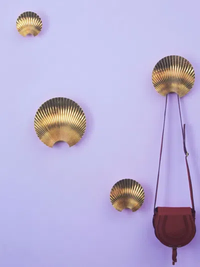 Aytm Concha Shell Wall-mounted Hook In Gold