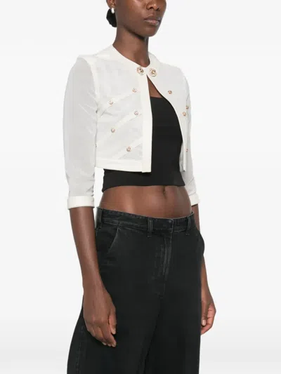 Timòtea Crystal-embellished Jacket In White