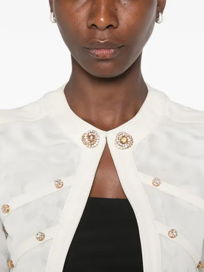 Timòtea Crystal-embellished Jacket In White