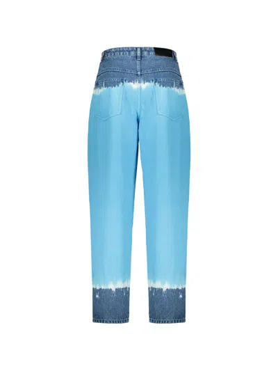 Alberta Ferretti Gradient-effect Panelled Jeans In Blue