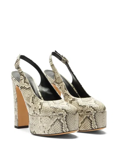Casadei Patty Python-print Platform Pumps In Neutral