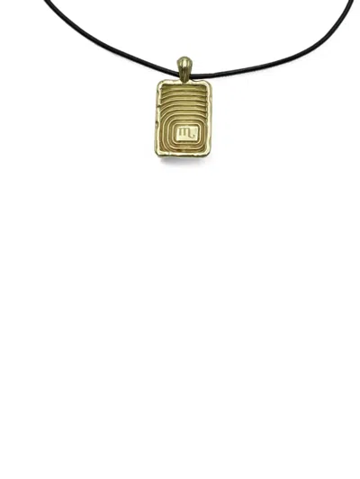 Ellery Scorpio Rectangular-pendant Necklace In Gold
