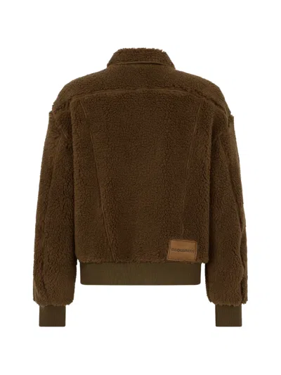 Dsquared2 Teddy Oversized Jean Jacket In Multi