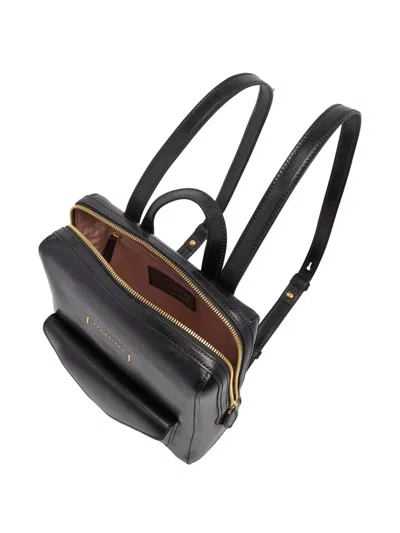 The Bridge Frida Envelope-pocket Leather Backpack In Black