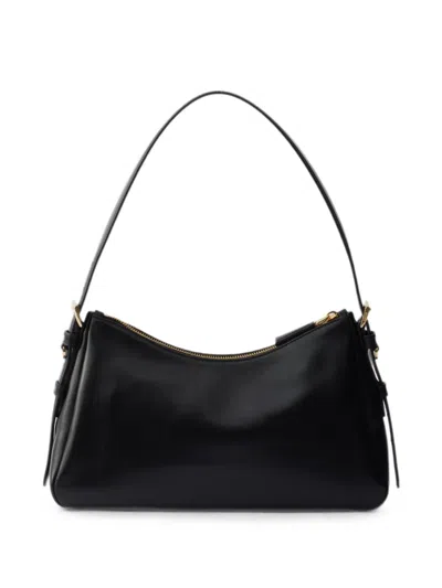 Prada Aimee Medium Leather Shoulder Bag In Black