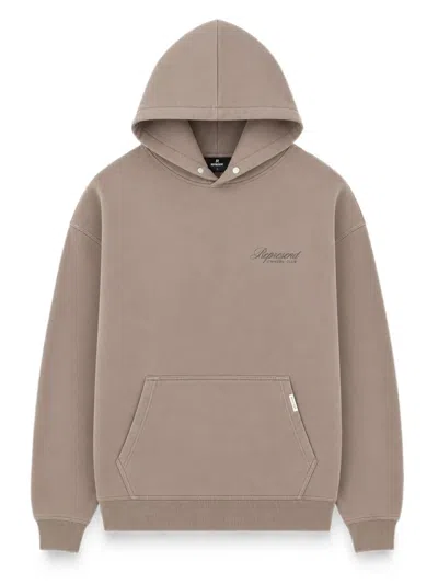 Represent Natural Logo Hoodie In Brown